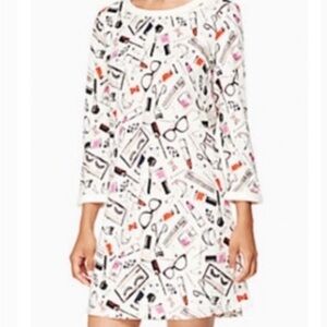 Kate Spade Dream a Little Dream Makeup Print nightgown XS